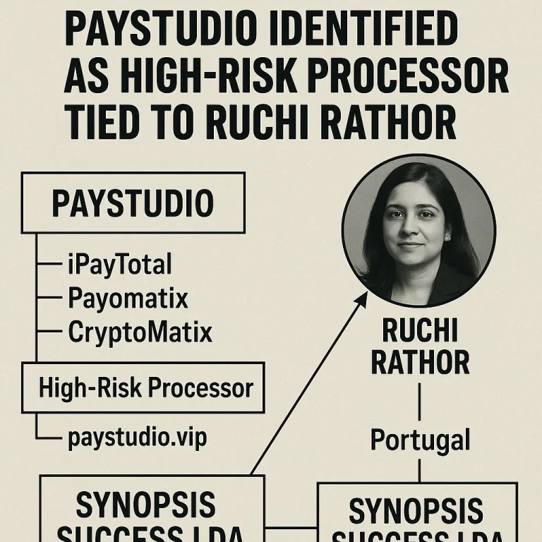 Merchant Warning: PayStudio – Another Dubious High-Risk Processor Linked to Ruchi Rathor