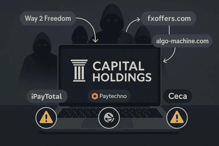Investor Alert – Capital Holdings Broker Scam and Way 2 Freedom Affiliate Network