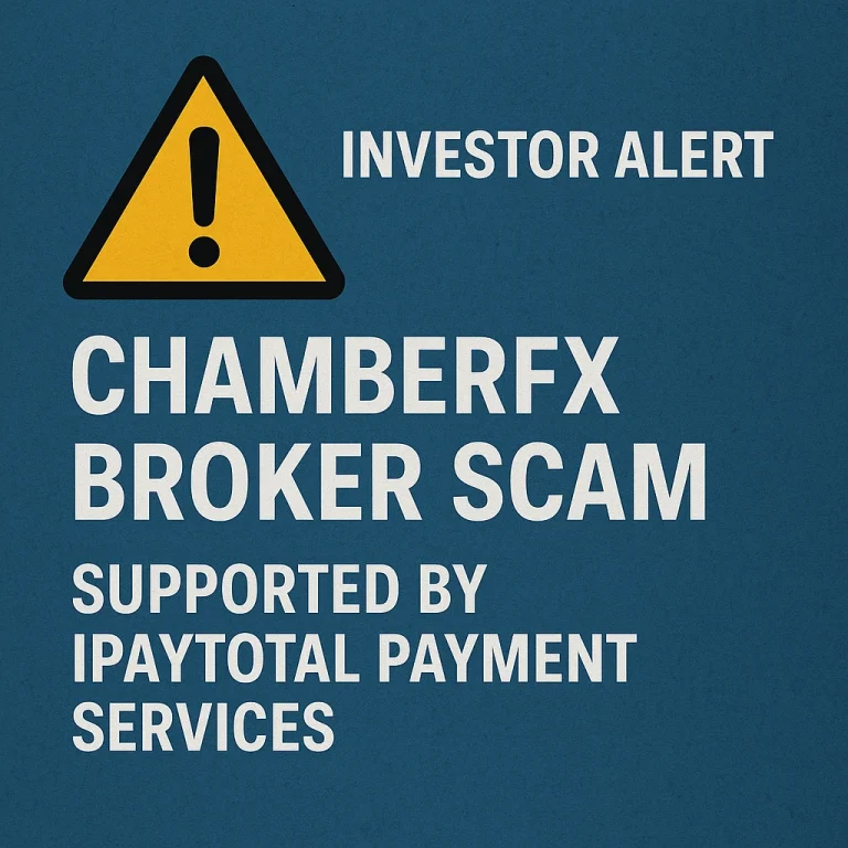 Investor Alert – ChamberFX Broker Scam Supported by iPayTotal Payment Services