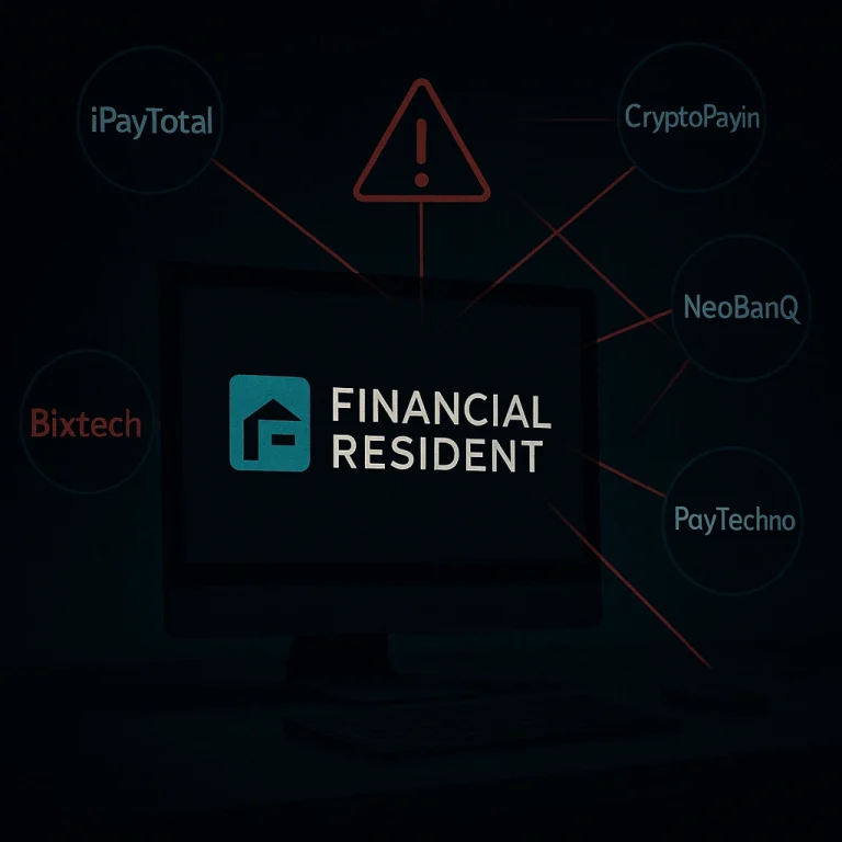 Investor Alert – Financial Resident Broker Scam and Associated Payment Facilitators