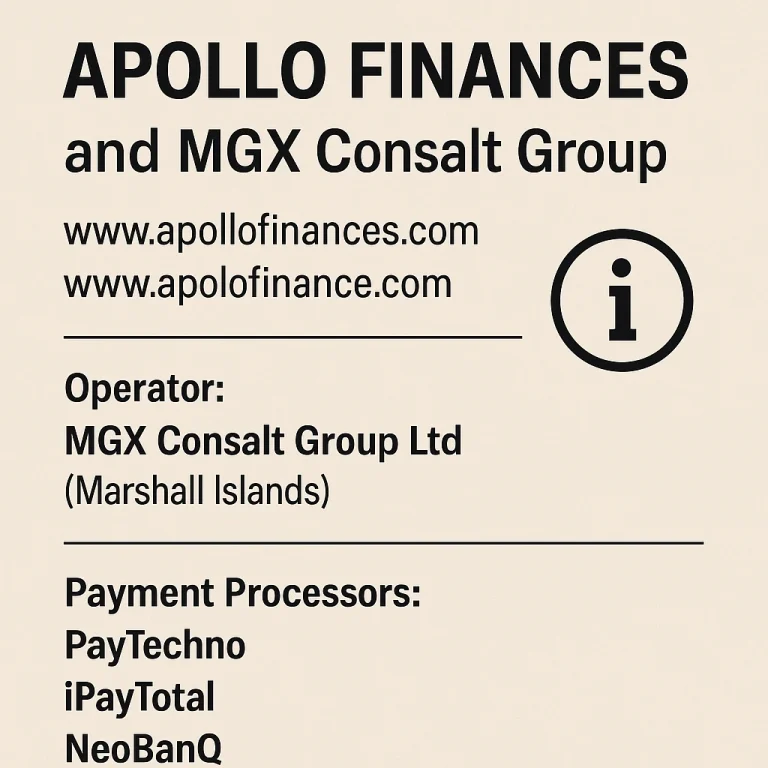 Investor Information – Apollo Finances and MGX Consalt Group Overview