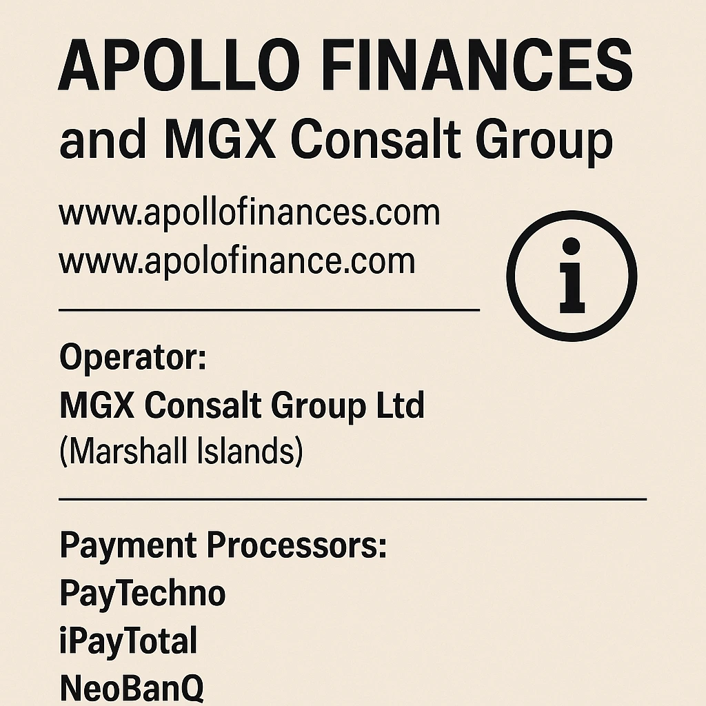 Investor Information – Apollo Finances and MGX Consalt Group Overview