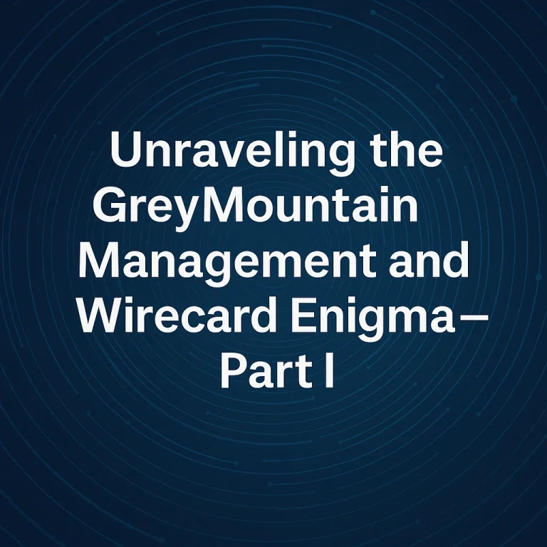 Unraveling the GreyMountain Management and Wirecard Enigma – Part I
