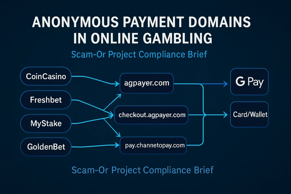 Anonymous “No-Site” Payment Hops in Offshore Gambling — Scam-Or Project Compliance Briefing