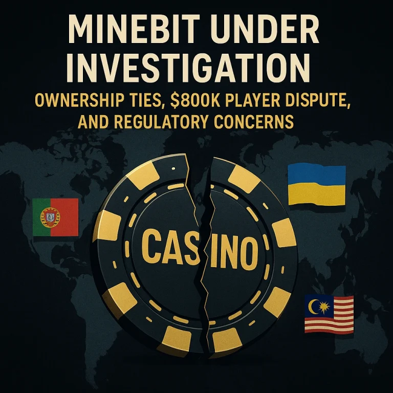 MineBit Under Investigation – Ownership Links, $800,000 Player Dispute, and Questionable Enforcement Practices
