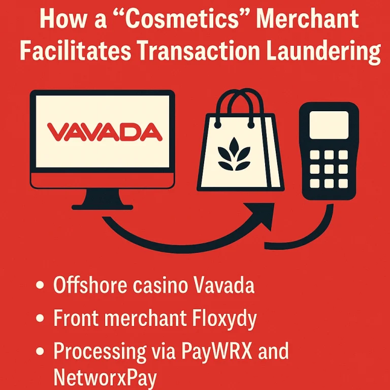 Offshore Casino Vavada: The “Cosmetics” Merchant Behind a Transaction Laundering Network