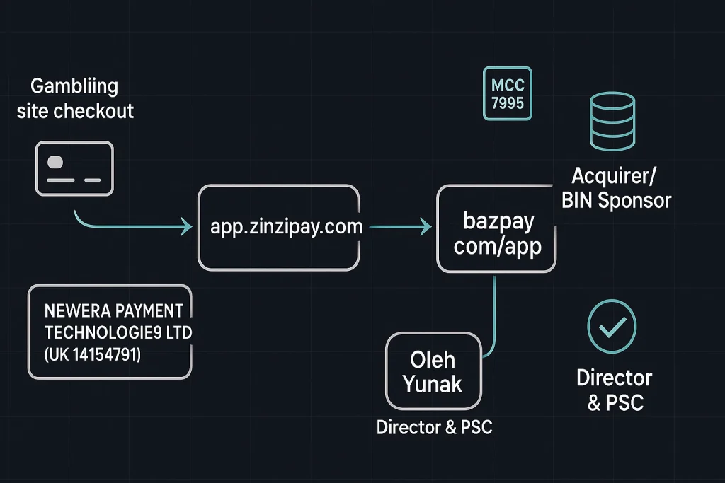 BazPay–Zinzipay: Suspected Common Control in Offshore Gambling Payments — Information Wanted