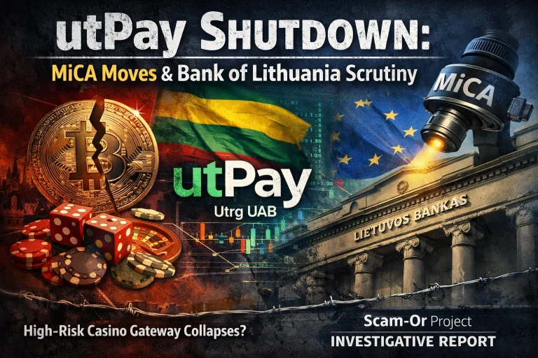 Breaking: utPay Shutdown – MiCA Pressure Forces High-Risk Gambling Gateway to Halt Crypto Operations