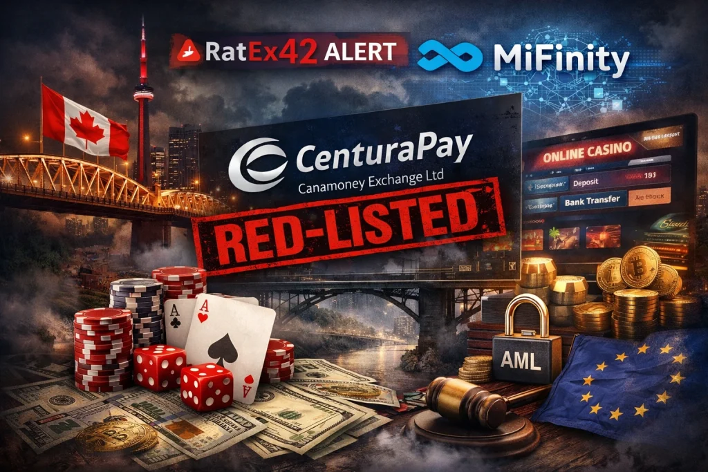 CenturaPay Red-Listed as High-Risk Payment Rail for Offshore Casinos and MiFinity-Linked Schemes
