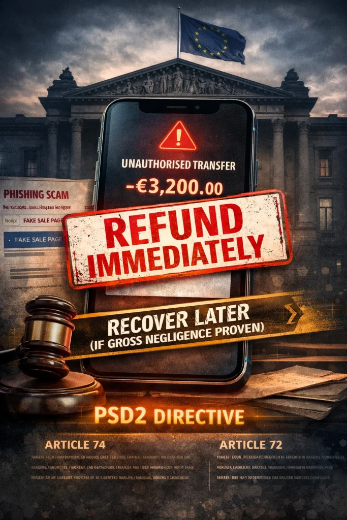 CJEU Advocate General Rantos: Banks Must Refund Unauthorized Transactions First — Liability Can Be Disputed Later