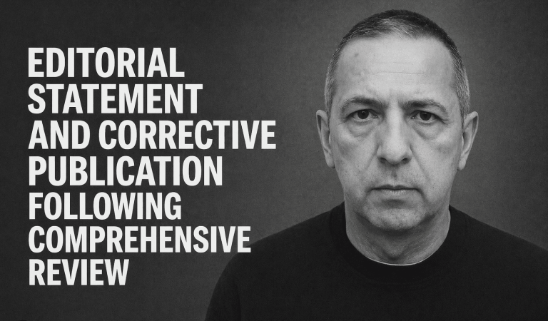 Editorial Statement and Corrective Publication Following Comprehensive Review
