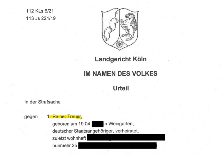 Cologne Court Convicts Rainer Treuer in B2G Case — But Europe’s Binary Options Payment Network Questions Remain Unanswered