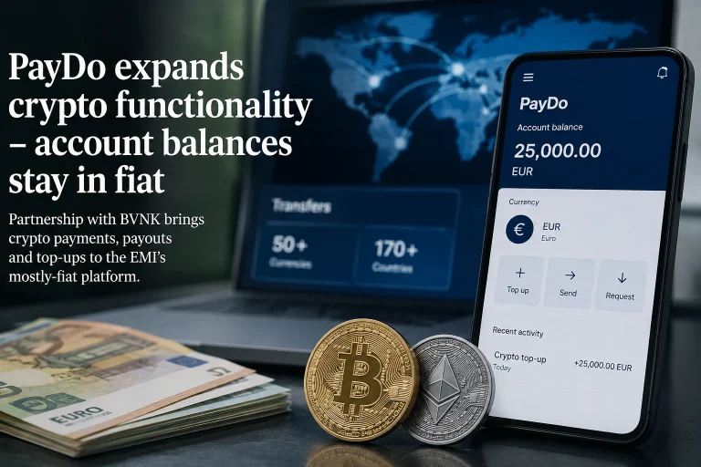 PayDo Expands its Crypto Functionality – Account Balances Stay in Fiat
