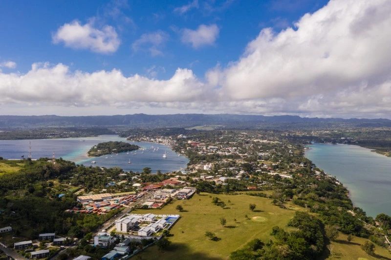 The city of Port Vila, Vanuatu's capital.